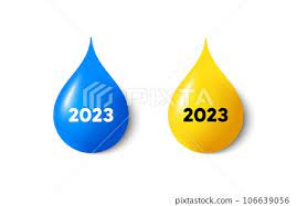 Paint Drop 3d Icons 2023 Year Icon