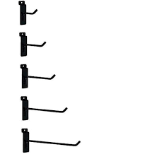 Only Hangers Slatwall Hooks Combo Pack Of 50 Size Peg Hooks For Slatwall 10 Of Each 2 In 4 In 6 In 8 In And 10 In Hooks