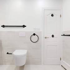 Bathroom Towel Rack Set In Matte Black