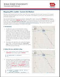 Mapping Api S Leaflet Custom Div Markers