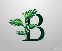 Letter B Monstera Green Plant Icon