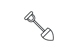 Shovel Line Art Garden Icon Graphic By