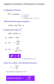 Formula Of Velocity Of Sound In