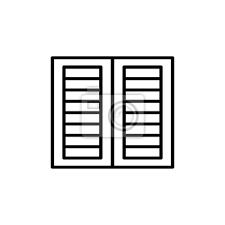 Old Louver Window Shutter Vector