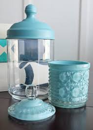 Coordinate Mis Matched Glass Canisters