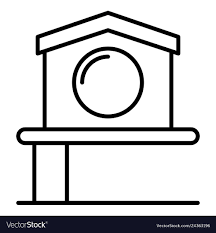 Cat House Icon Outline Style Royalty