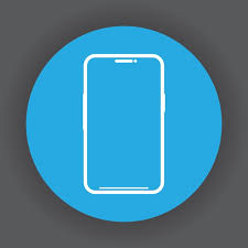 Mobile Phone Logo Sky Blue And White Color