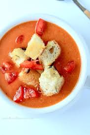 Tuscan Tomato Soup With Rosemary Garlic