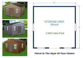 16x16 Storage Shed Plans Package