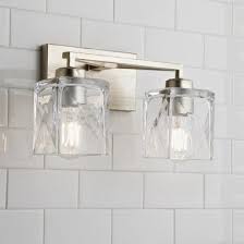 Faceted Square Glass Vanity Light 2