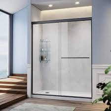 Semi Frameless Double Sliding Door