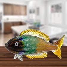 Dale Nile Fish Handcrafted Art Glass Figurine Multi Colored