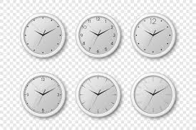 White Wall Office Clock Icon Set