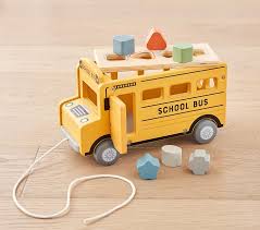 School Bus Shape Sorter Pull Toy