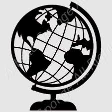 Globe World Map Reusable Stencil A5 A4