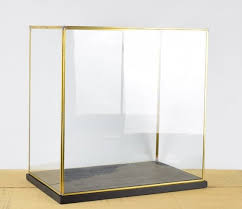 Large Glass And Brass Display Showcase