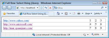 Table Row Able Using Jquery