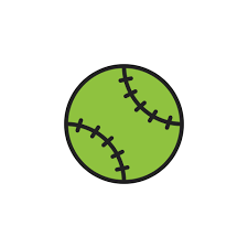 Colorful Baseball Or Softball Icon