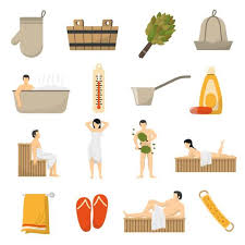 Bath Sauna Spa Flat Icons Set 478503
