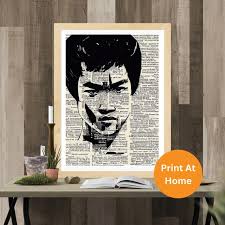 Bruce Lee Dictionary Art Vintage Book