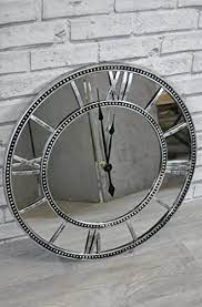Four Seasons Clock Mirrored Grey Extra