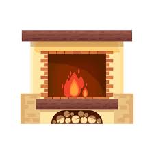 House With Fireplace Vector Images