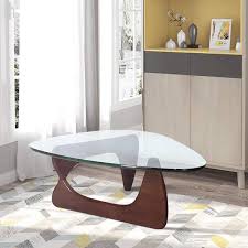 Triangle Glass Top Coffee Table