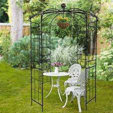 Tunearary 9 5 Ft Black Metal Garden Birdcage Shaped Arch For Wedding Ceremony Climbing Plant Support For Outdoor Gazebo Trellis Blacks