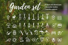 Vector Set Of Garden Tools Graphic