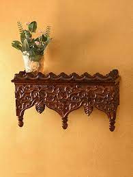 Hand Carved Wooden Wall Bracket