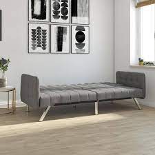 Dhp Eva Convertible Futon And Sofa Sleeper Gray