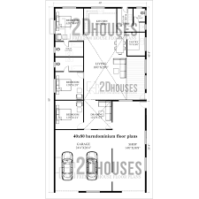 40x80 Barndominium Floor Plans 2d