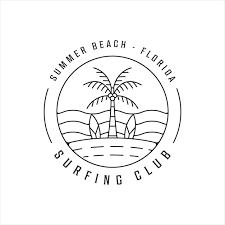 Premium Vector Surfing Beach Logo