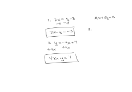 Express The Following Linear Equations