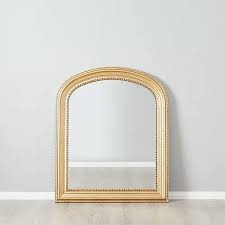 Camilo Gold Wooden Arch Mirror 120x100cm
