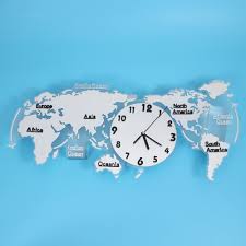 1pc Wall Clock World Map Wall Clock