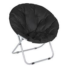 Afoxsos Black Portable Saucer Chair