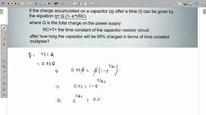 Charge Accumulated On A Capacitor Q