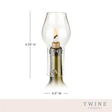 Twine Wine Bottle Hurricane Lamp