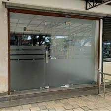 Frosted Glass Swing Office Entrance