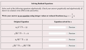 Solved Solving Radical Equations Solve