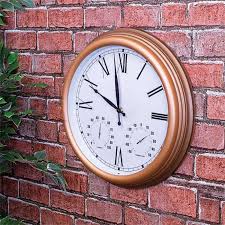 Copper Effect Outdoor Clock With