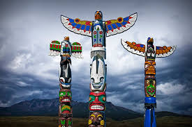 Totem Poles Northwest Totem Colorful