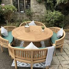 Teak Garden Furniture Round Table 4