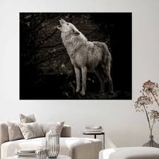 Wolf Wall Decor In Canvas Murals