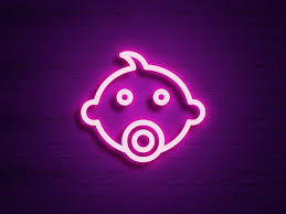 Boy Baby Neon Icon In 2023 Neon Logo
