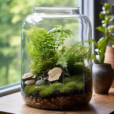 Beautiful Garden In A Glass Jar