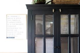 Black Cabinet With Reeded Glass Doors