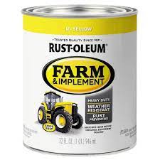 Rust Oleum 1 Qt Farm Implement J D Yellow Gloss Enamel Paint 2 Pack