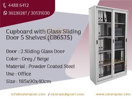 Steel Cupboard Glass Sliding Door